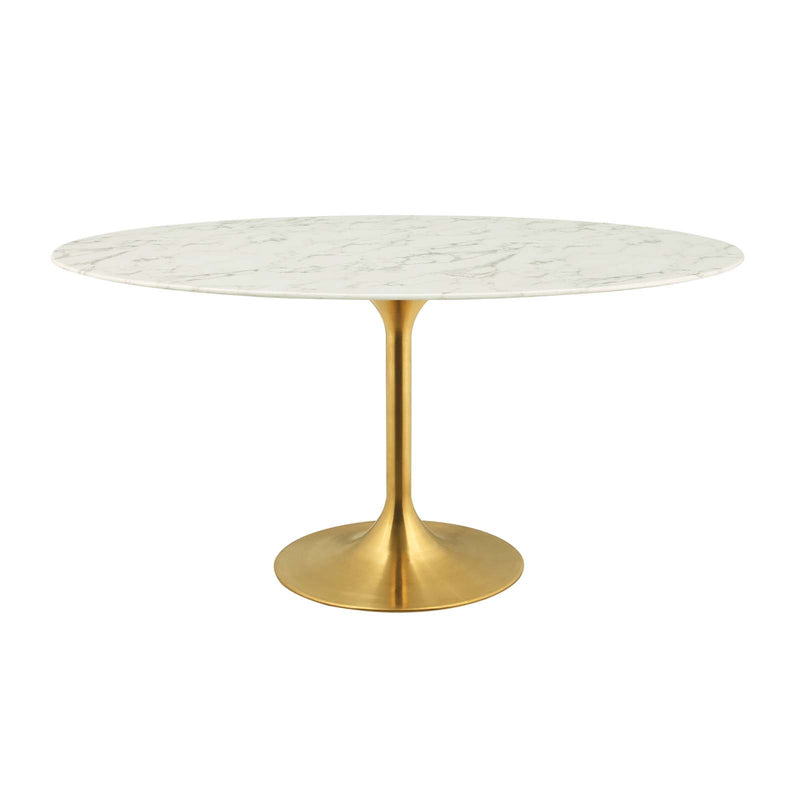 Fallon 47" Oval Artificial Marble Dining Table