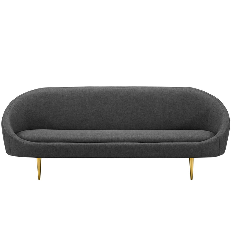 Artemis Vertical Curve Back Fabric Sofa