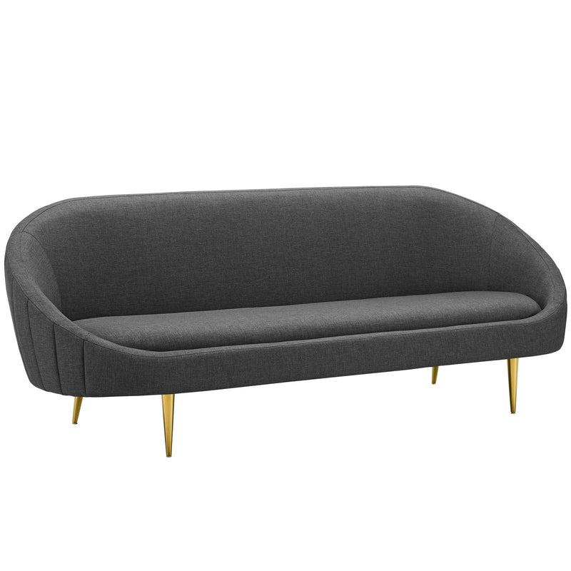 Artemis Vertical Curve Back Fabric Sofa