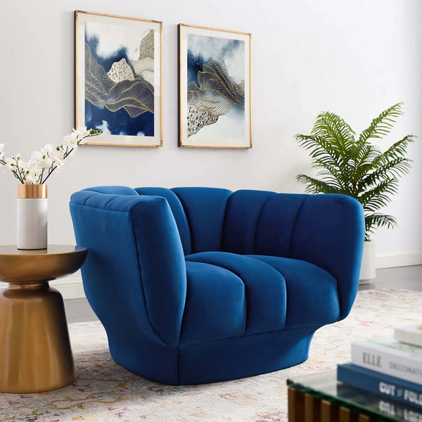 Genesis Performance Velvet Swivel Armchair