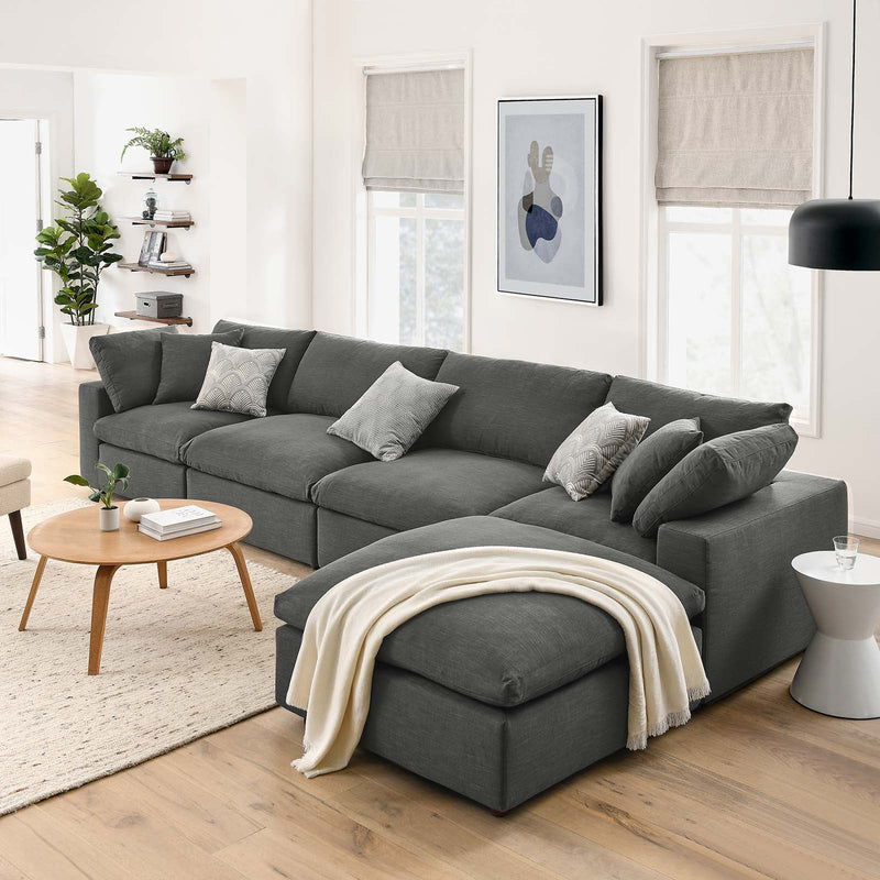 Liberty Down Filled Overstuffed 5 Piece Sectional Sofa Set