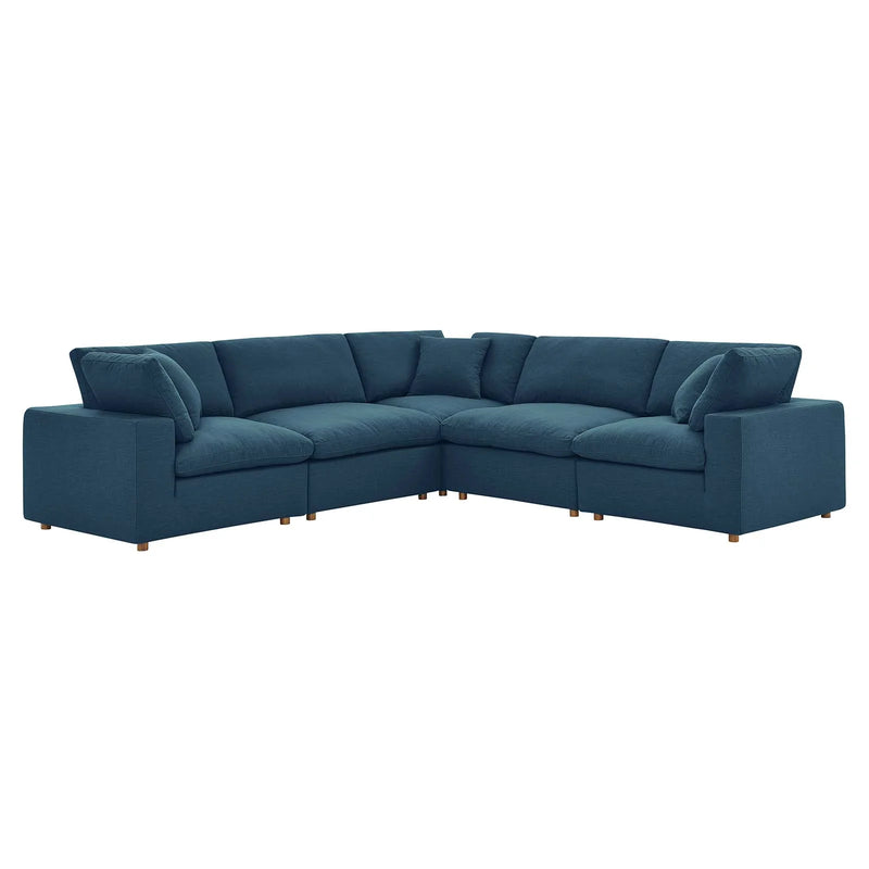 Liberty Down Filled Overstuffed 5 Piece 5-Piece Sectional Sofa