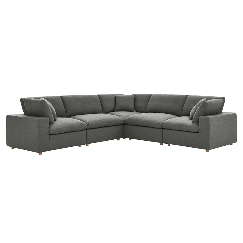 Liberty Down Filled Overstuffed 5 Piece 5-Piece Sectional Sofa