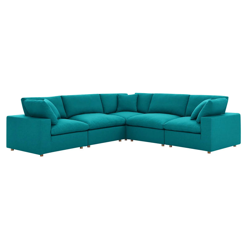 Liberty Down Filled Overstuffed 5 Piece 5-Piece Sectional Sofa