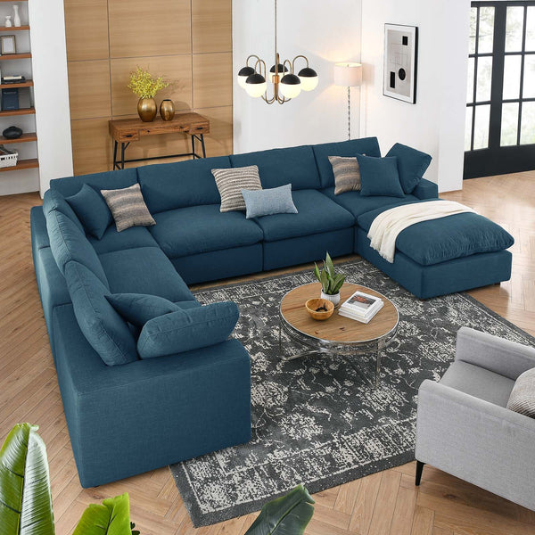 Liberty Down Filled Overstuffed 7-Piece Sectional Sofa