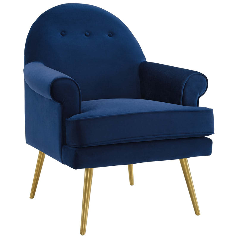 Dominik Tufted Button Accent Performance Velvet Armchair