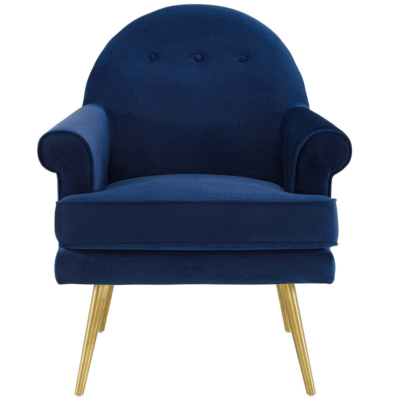 Dominik Tufted Button Accent Performance Velvet Armchair