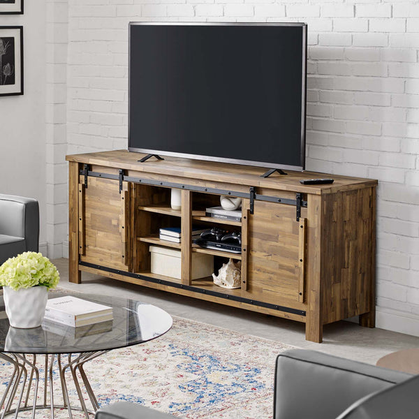 Khalil 71" Rustic Sliding Door TV Stand