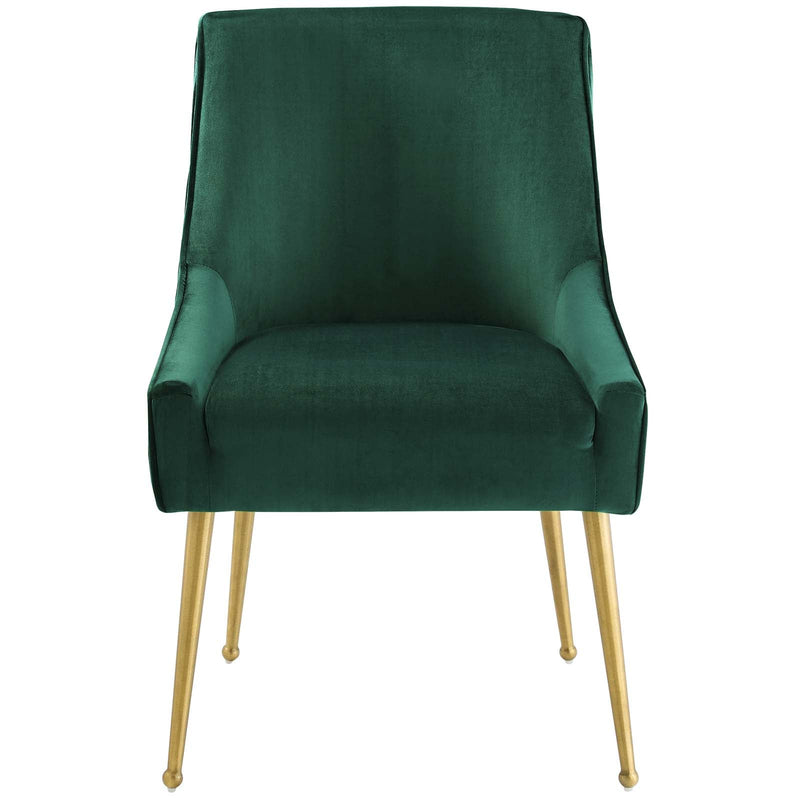 Avery Pleated Back Upholstered Performance Velvet Dining Chair