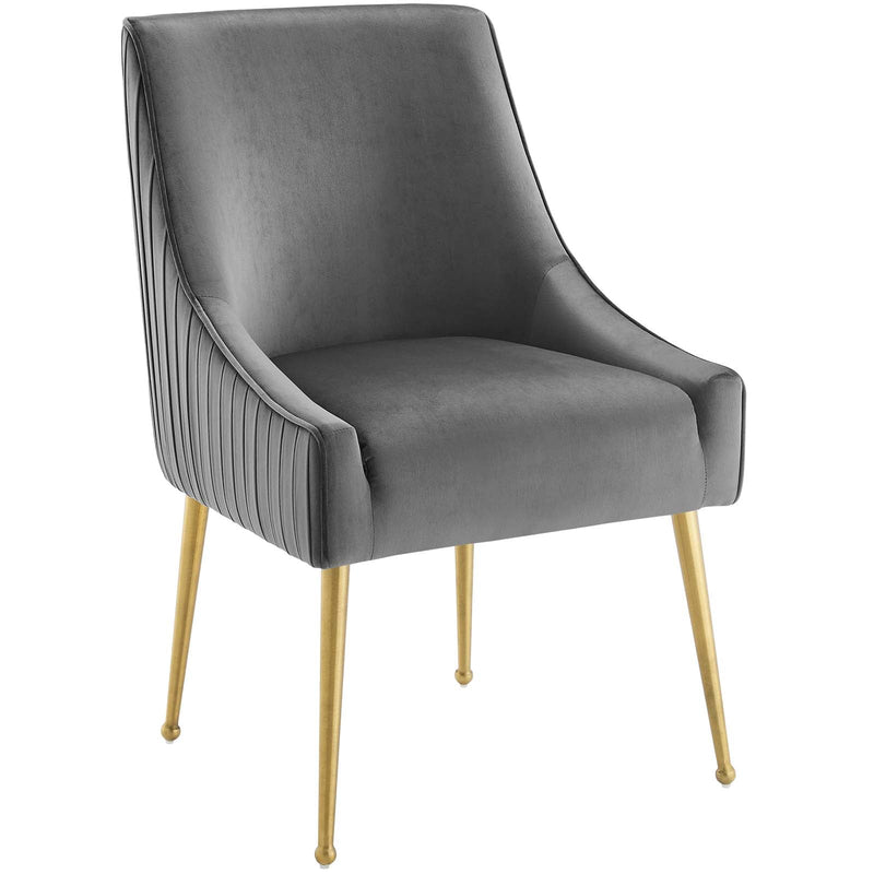 Avery Pleated Back Upholstered Performance Velvet Dining Chair