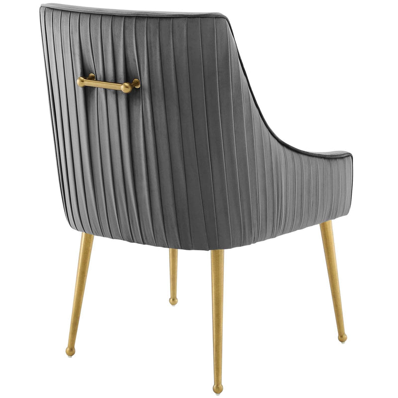 Avery Pleated Back Upholstered Performance Velvet Dining Chair