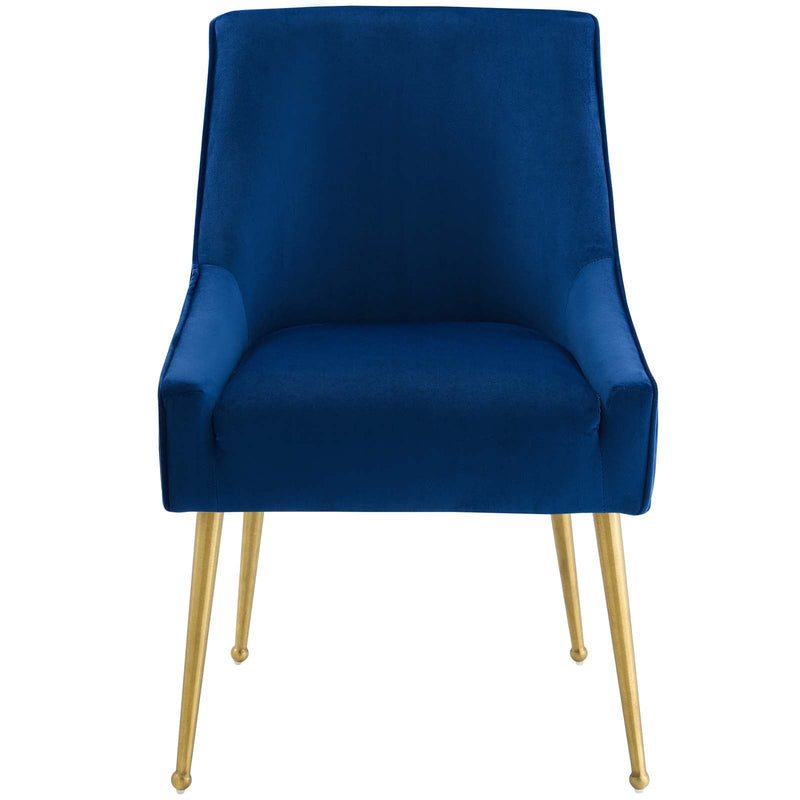 Avery Pleated Back Upholstered Performance Velvet Dining Chair