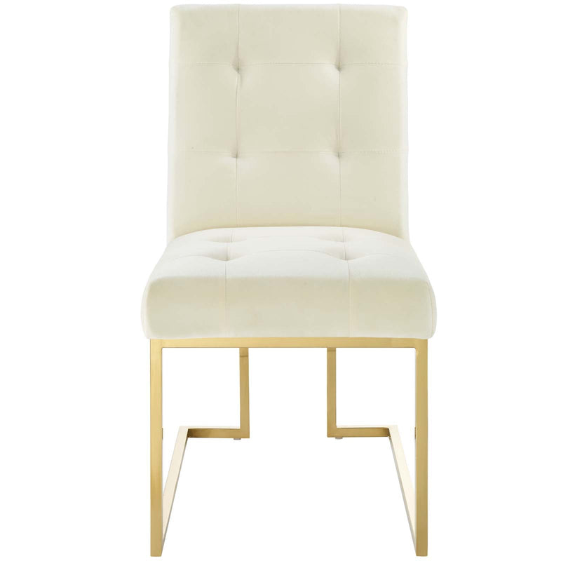 Joseph Gold Stainless Steel Performance Velvet Dining Chair