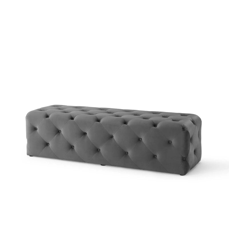 Anakin 60" Tufted Button Entryway Performance Velvet Bench