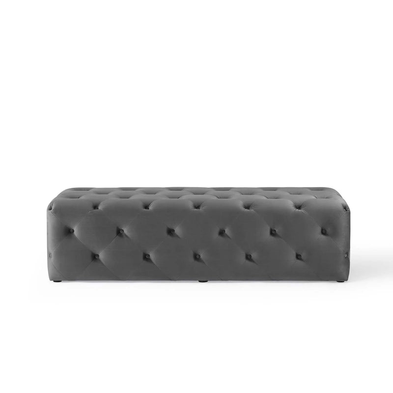 Anakin 60" Tufted Button Entryway Performance Velvet Bench