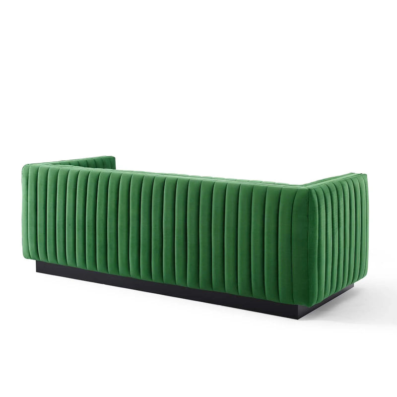 Legacy Channel Tufted Velvet Sofa