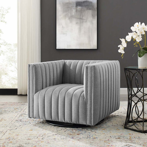 Legacy Tufted Swivel Upholstered Armchair