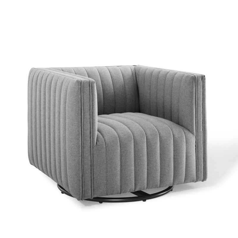 Legacy Tufted Swivel Upholstered Armchair