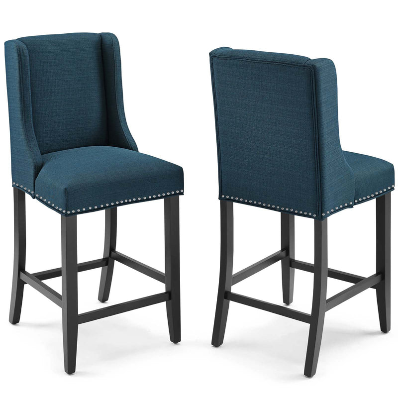 Nova Counter Stool Upholstered Fabric Set of 2