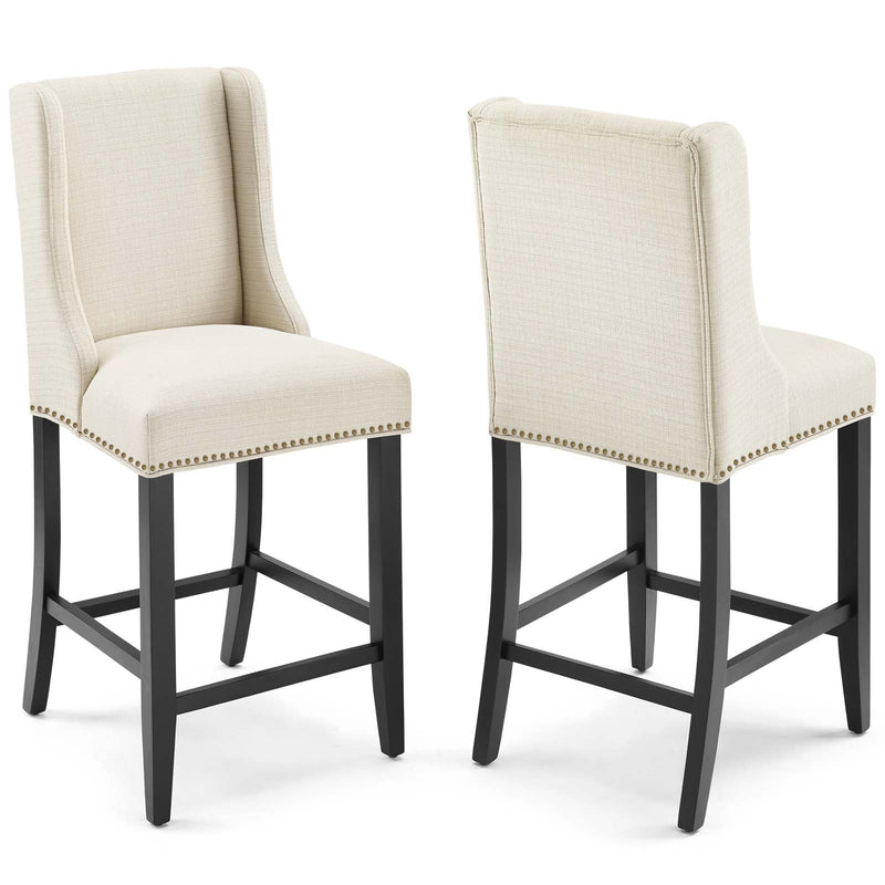 Nova Counter Stool Upholstered Fabric Set of 2