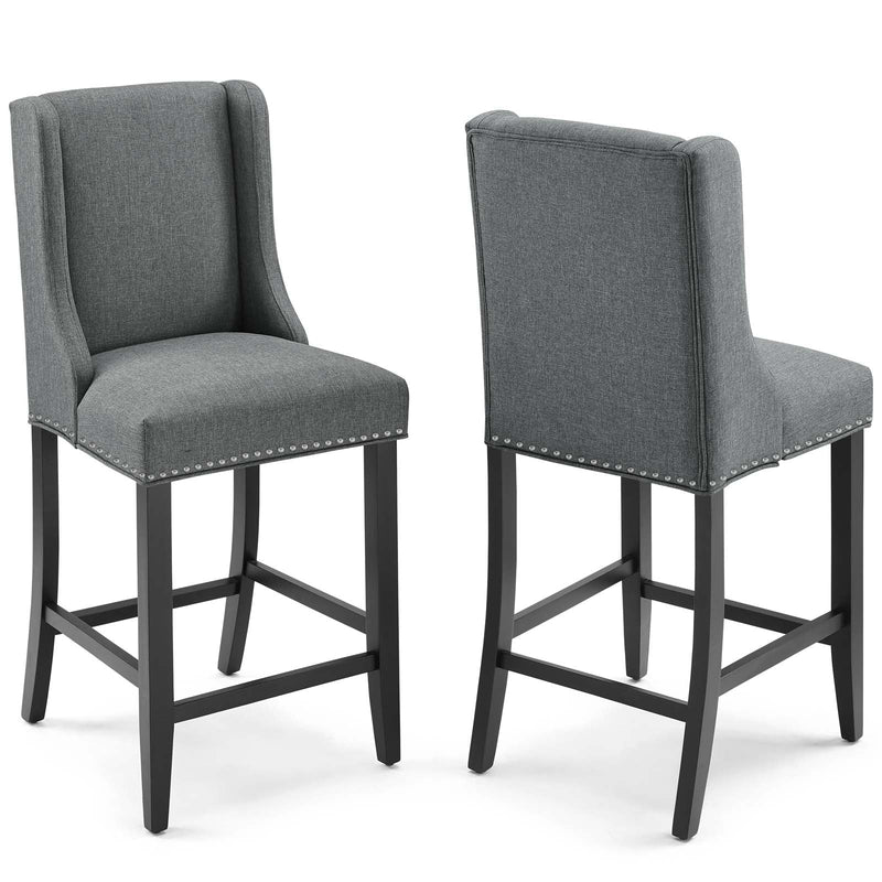 Nova Counter Stool Upholstered Fabric Set of 2