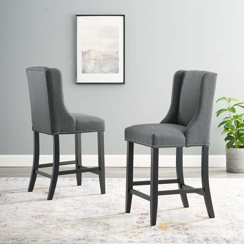 Nova Counter Stool Upholstered Fabric Set of 2