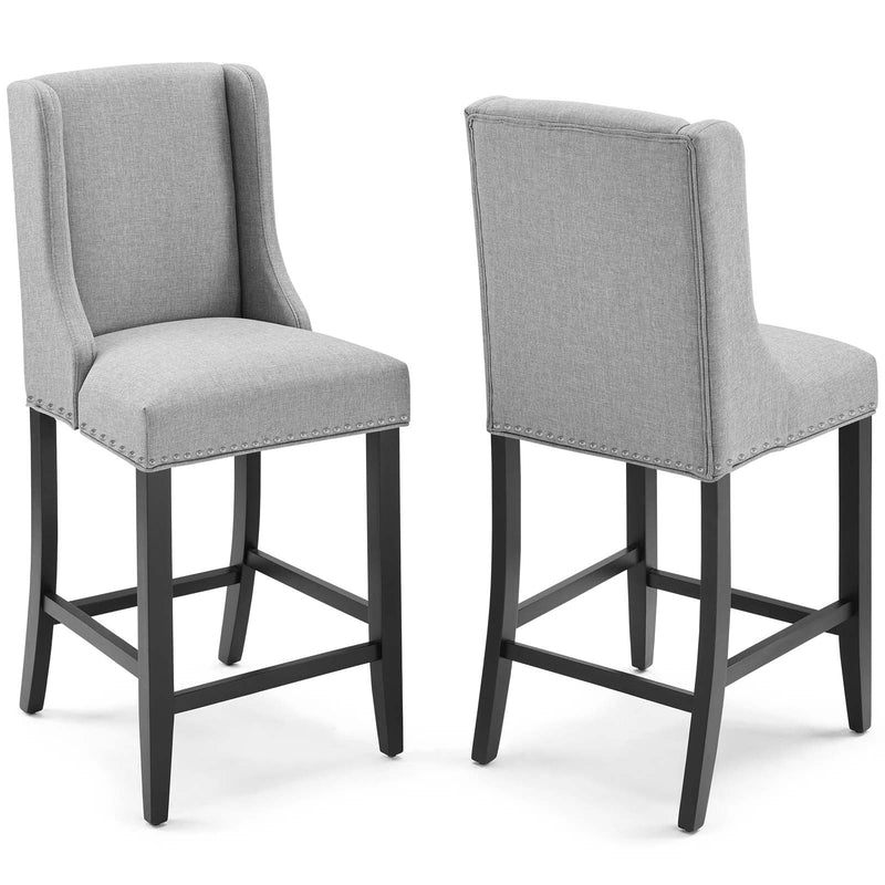 Nova Counter Stool Upholstered Fabric Set of 2