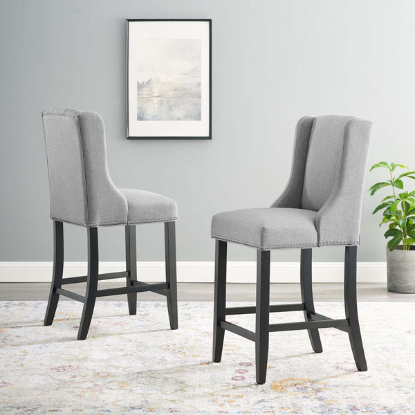 Nova Counter Stool Upholstered Fabric Set of 2