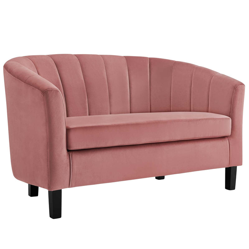 Jamal Velvet Loveseat and Armchair Set