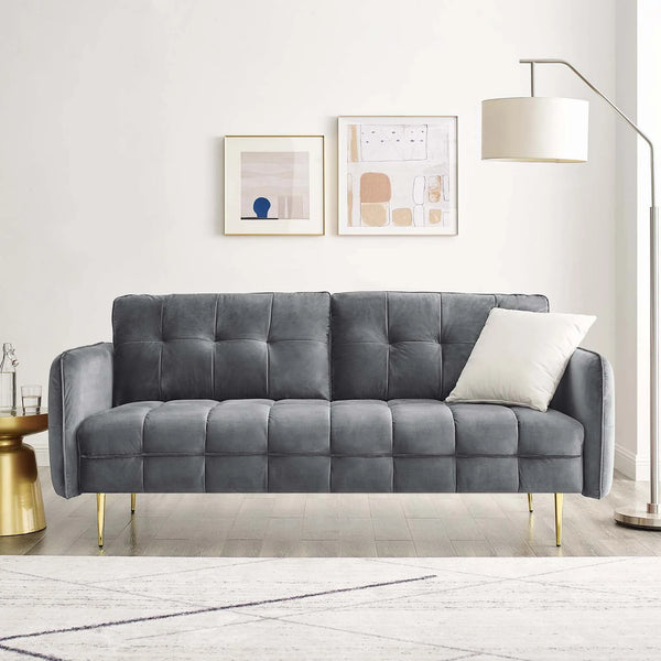 Sasha Tufted Performance Velvet Sofa