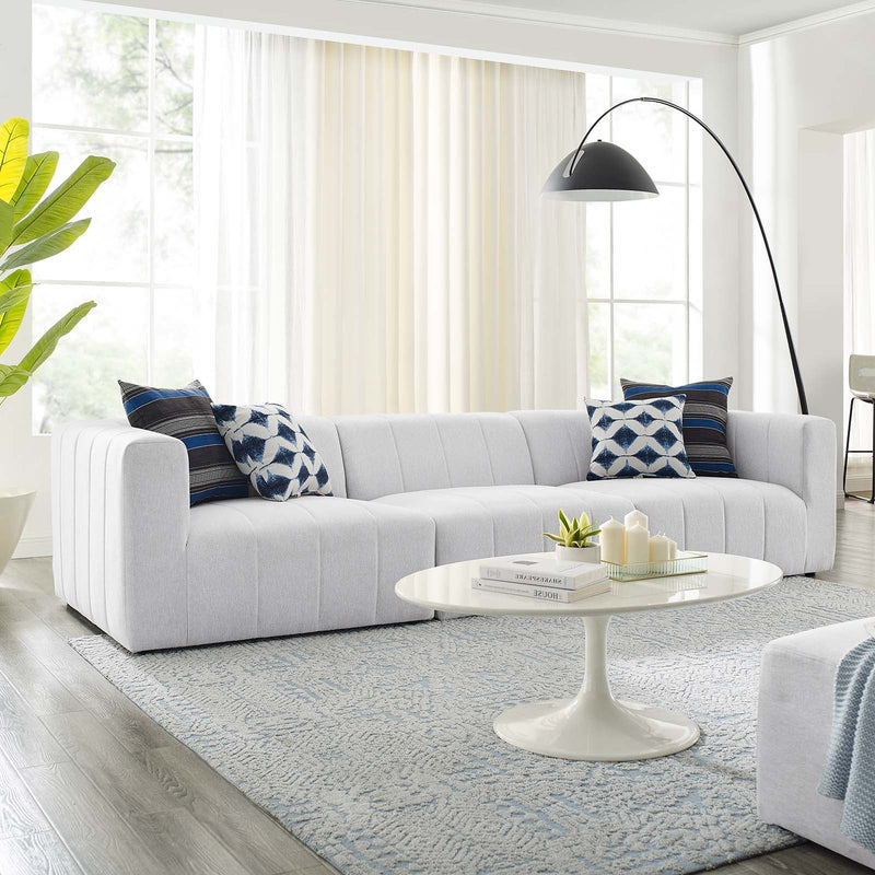 Amelia Upholstered Fabric 3-Piece Sofa