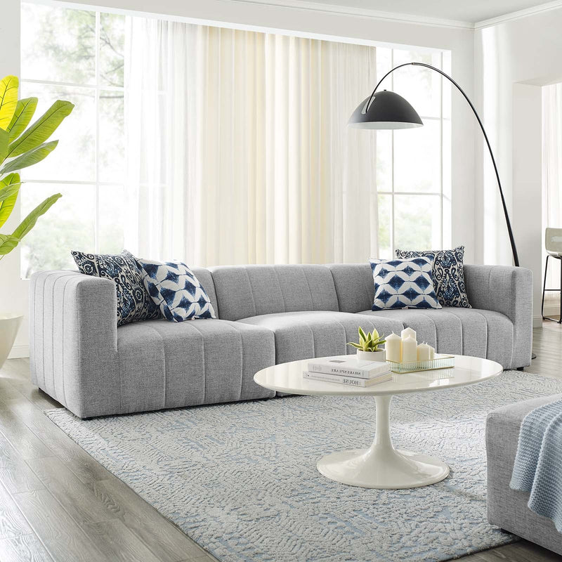 Amelia Upholstered Fabric 3-Piece Sofa