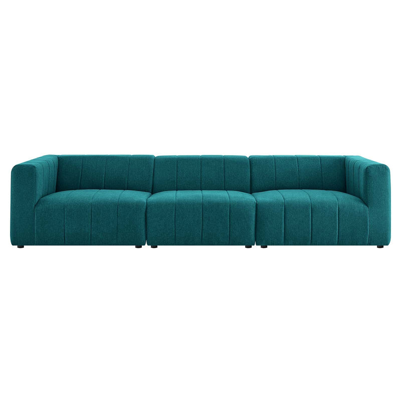 Amelia Upholstered Fabric 3-Piece Sofa