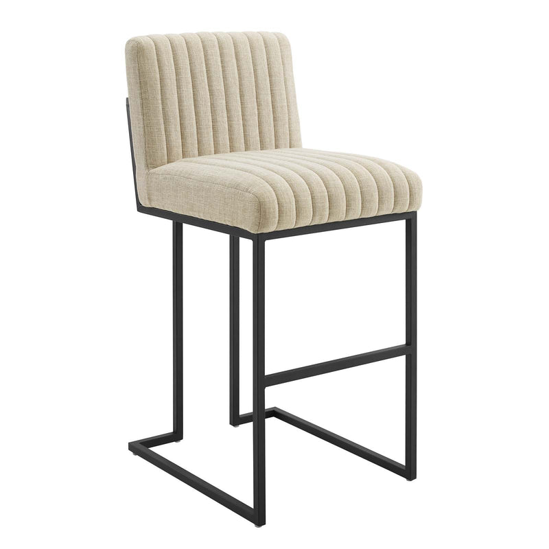 Pedro Channel Tufted Fabric Bar Stool