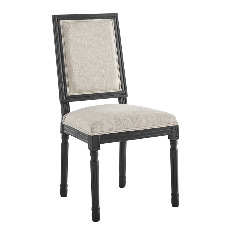 Chase French Vintage Upholstered Fabric Dining Side Chair