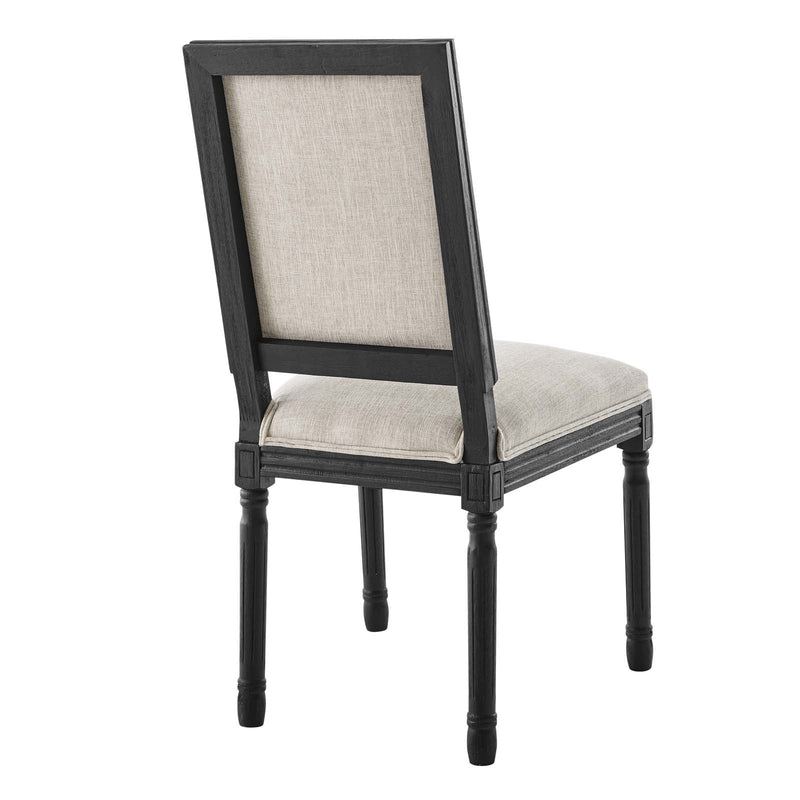 Chase French Vintage Upholstered Fabric Dining Side Chair