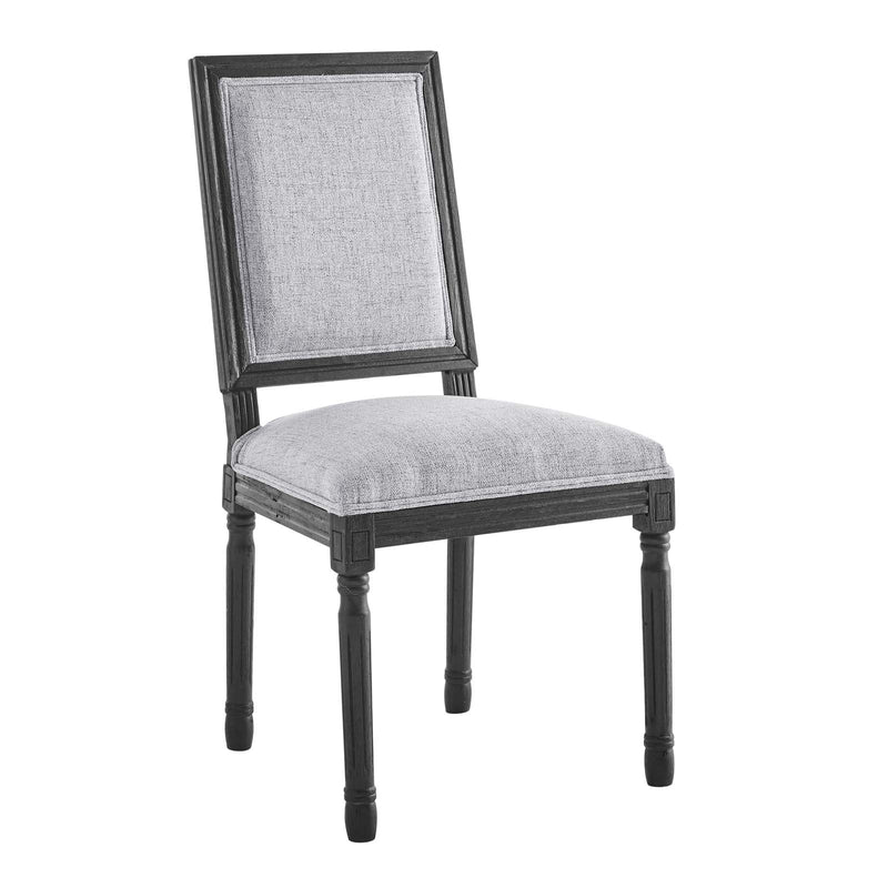 Chase French Vintage Upholstered Fabric Dining Side Chair