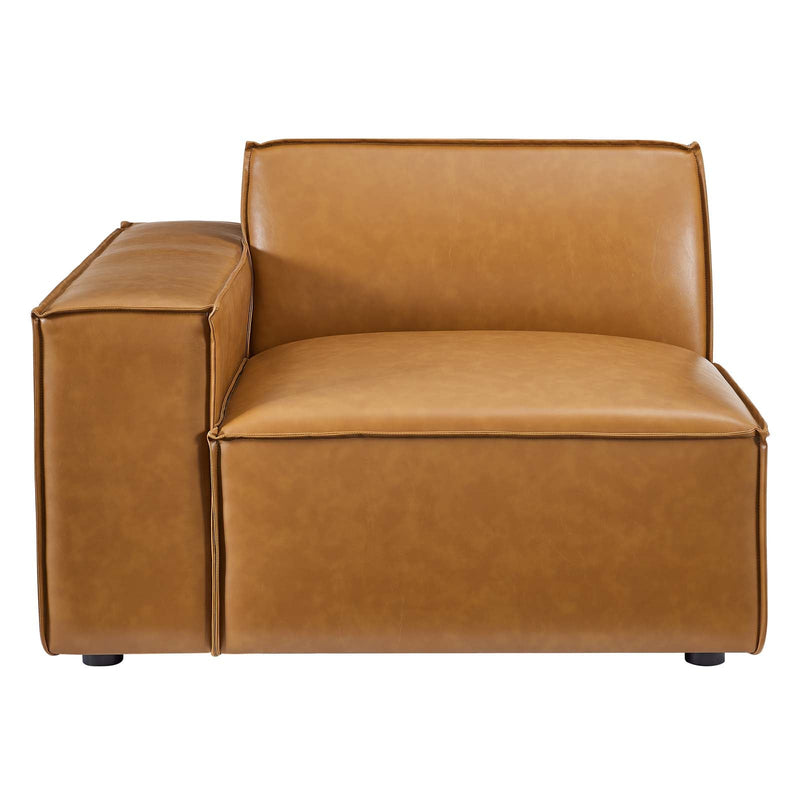 Rhea Vegan Leather 3-Piece Sofa