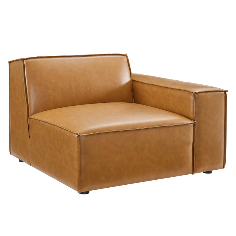 Rhea Vegan Leather 3-Piece Sofa