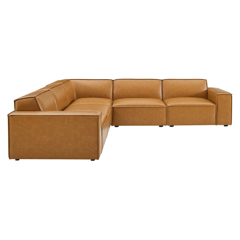 Rhea 5-Piece Vegan Leather Sectional Sofa