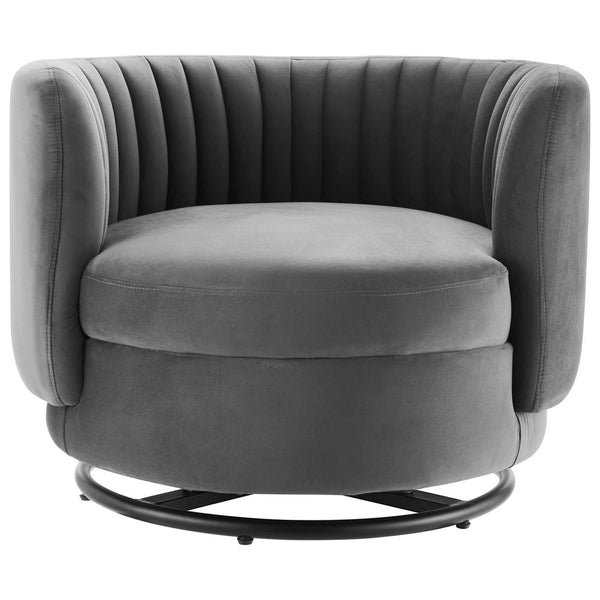 Dilan Tufted Performance Velvet Swivel Chair