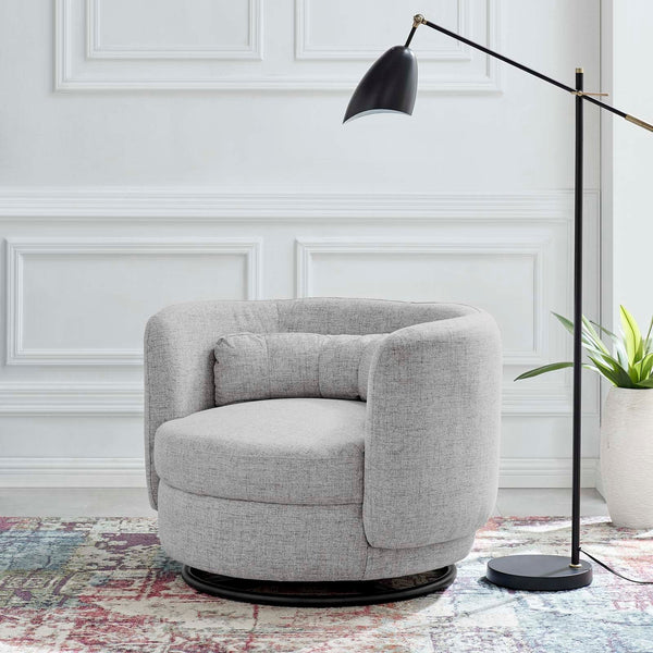 Anderson Upholstered Fabric Swivel Chair