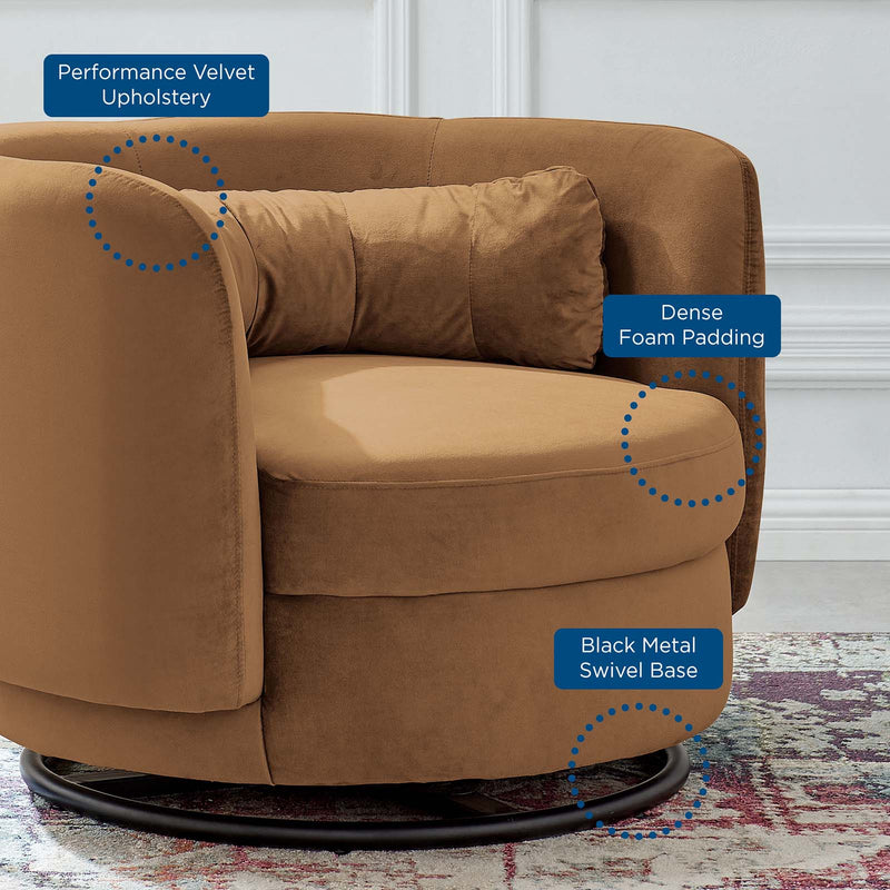 Anderson performance Velvet Swivel Chair