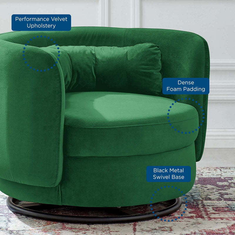 Anderson performance Velvet Swivel Chair