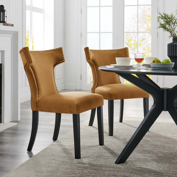 Keira Performance Velvet Dining Chairs - Set of 2