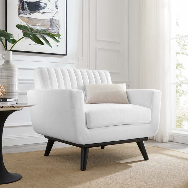 Pedro Channel Tufted Fabric Armchair