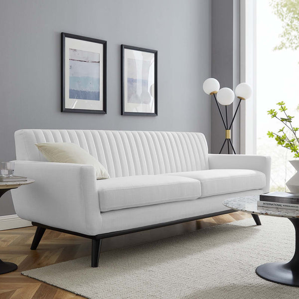 Pedro Channel Tufted Fabric Sofa