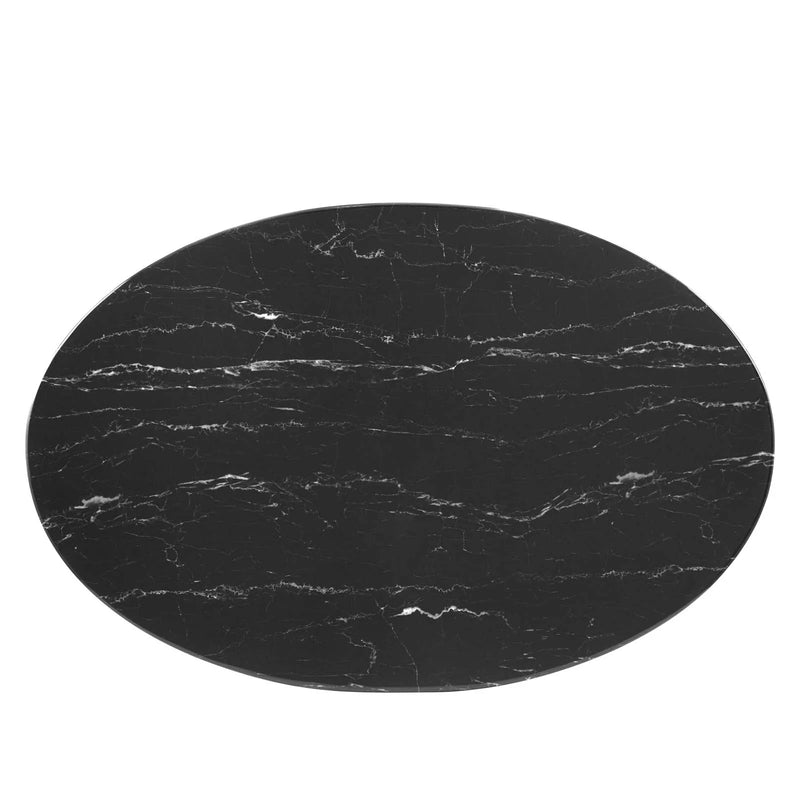 Aubrielle Oval Artificial Marble Coffee Table