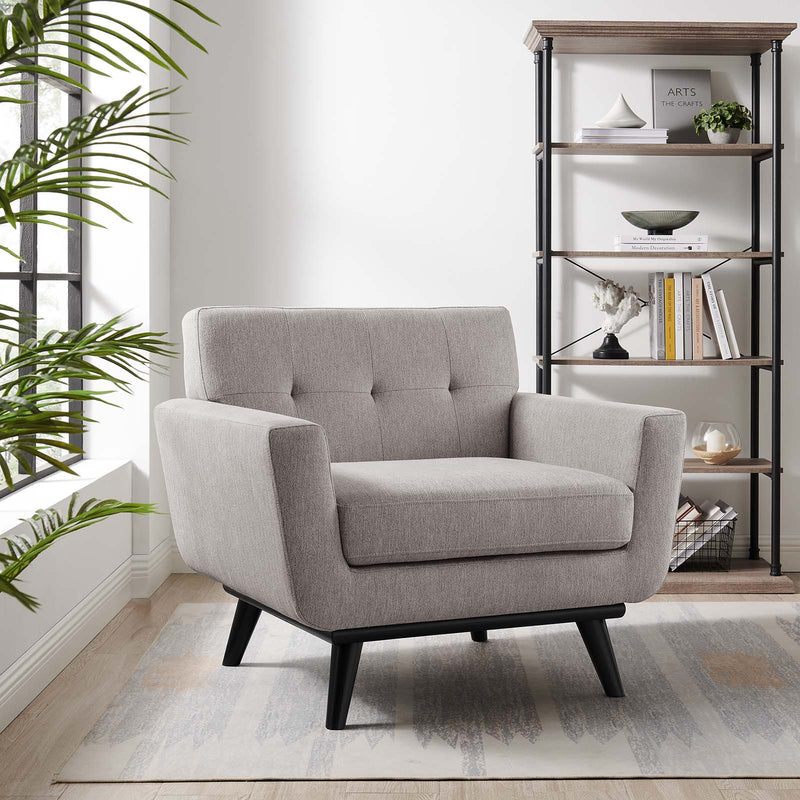 Engage Herringbone Fabric Armchair