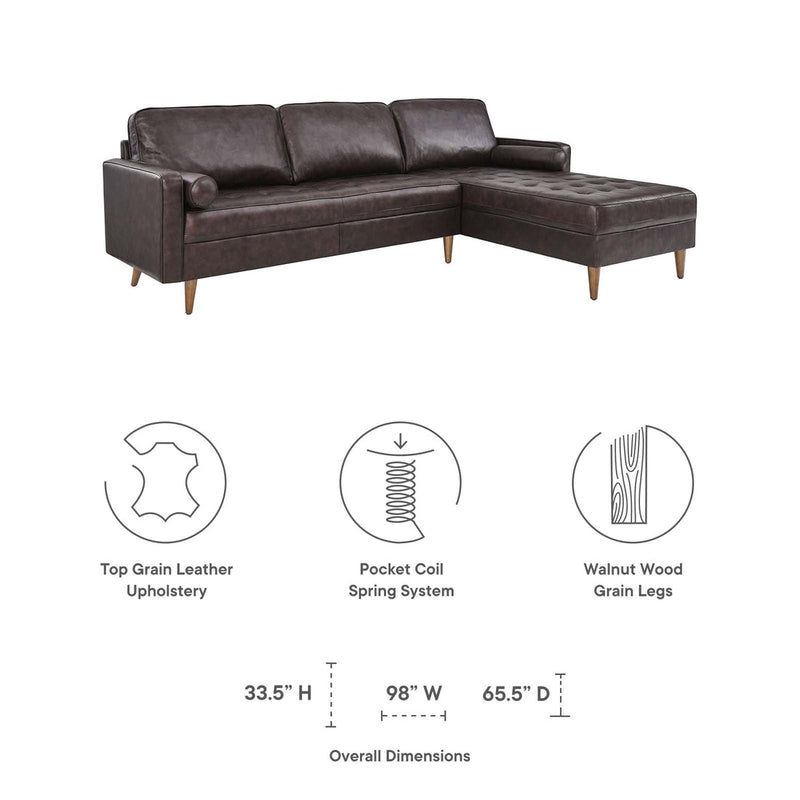 Malcolm Leather Sectional Sofa